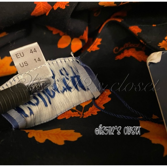 Collectif Eliana Acorn & Fall Leaves Sweetheart Swing Dress UK 18 // US 14 1X - Picture 10 of 15